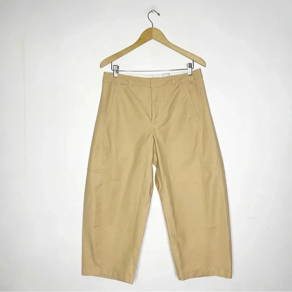 Maeve Curved Cropped Chino Pants Anthropologie Size 8 - Picture 3 of 9